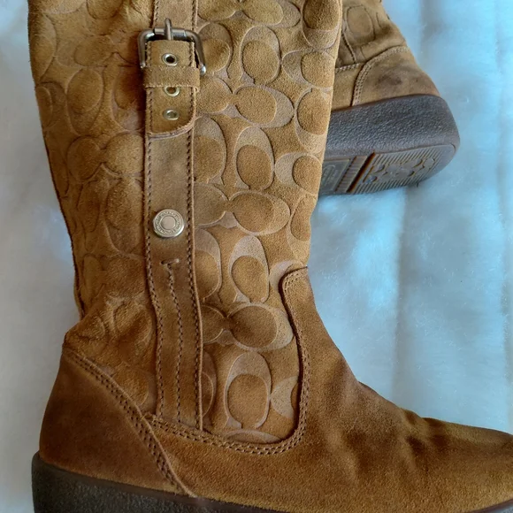 Coach White Fur-Lined Boot Size 8.5 - Picture 5 of 8